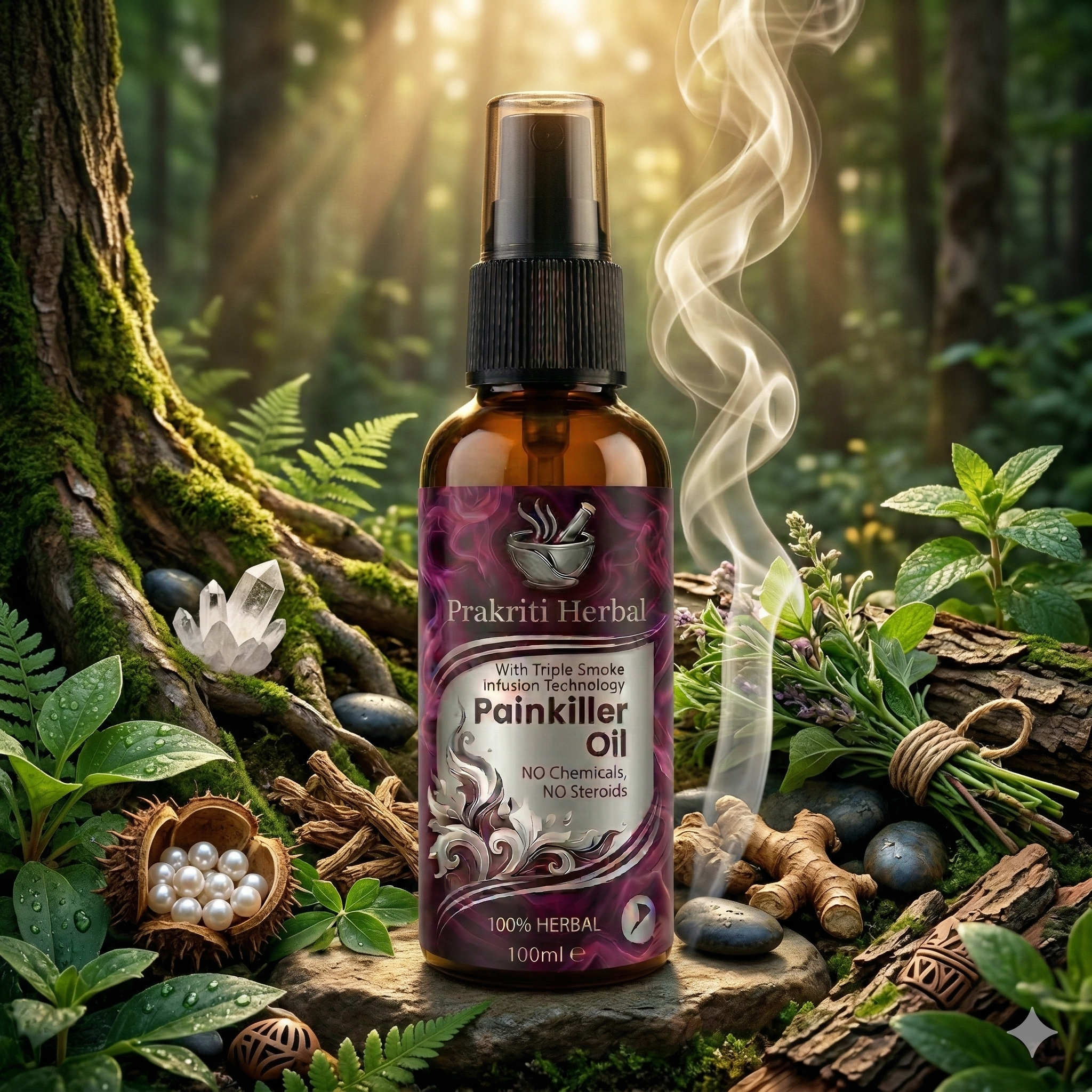 Prakriti Smoke Pain Relief & Massage Oil - 100% Working 🌿