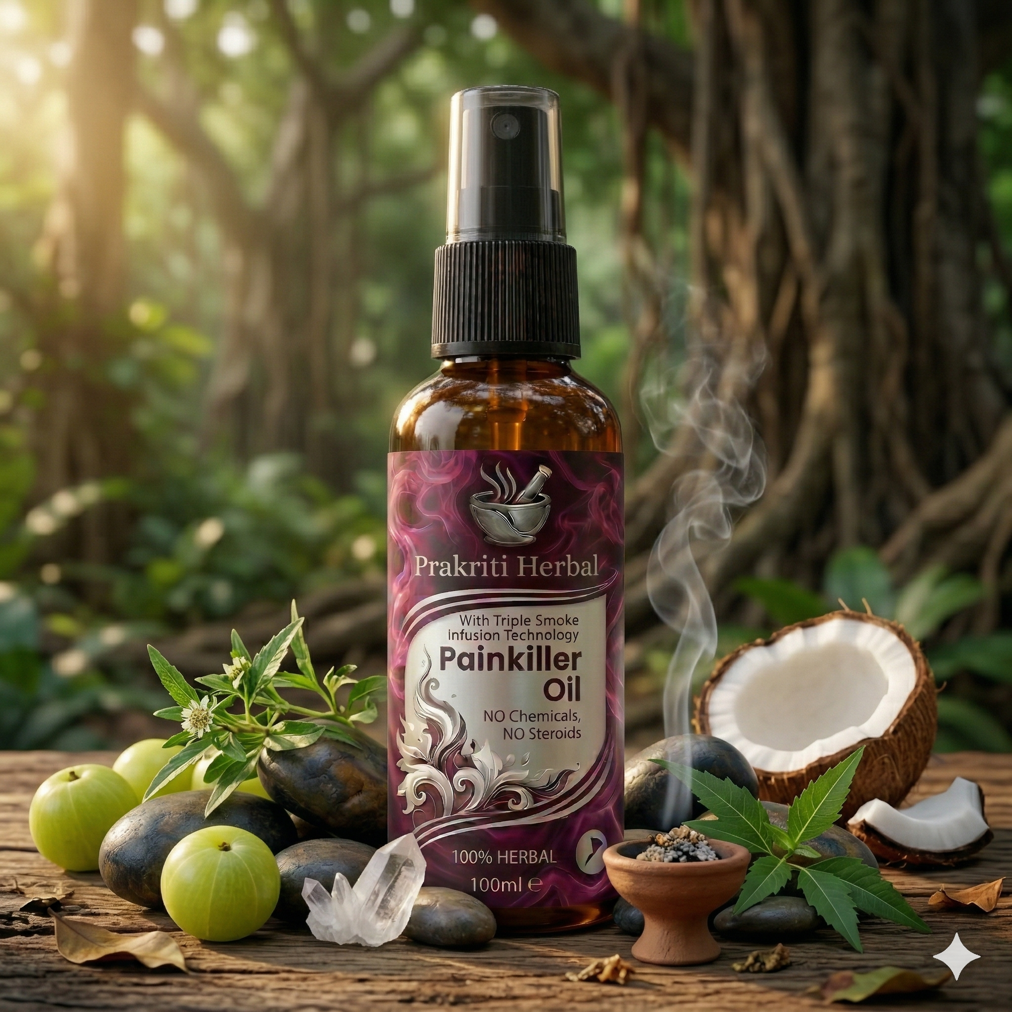 Prakriti Smoke Pain Relief & Massage Oil - 100% Working 🌿