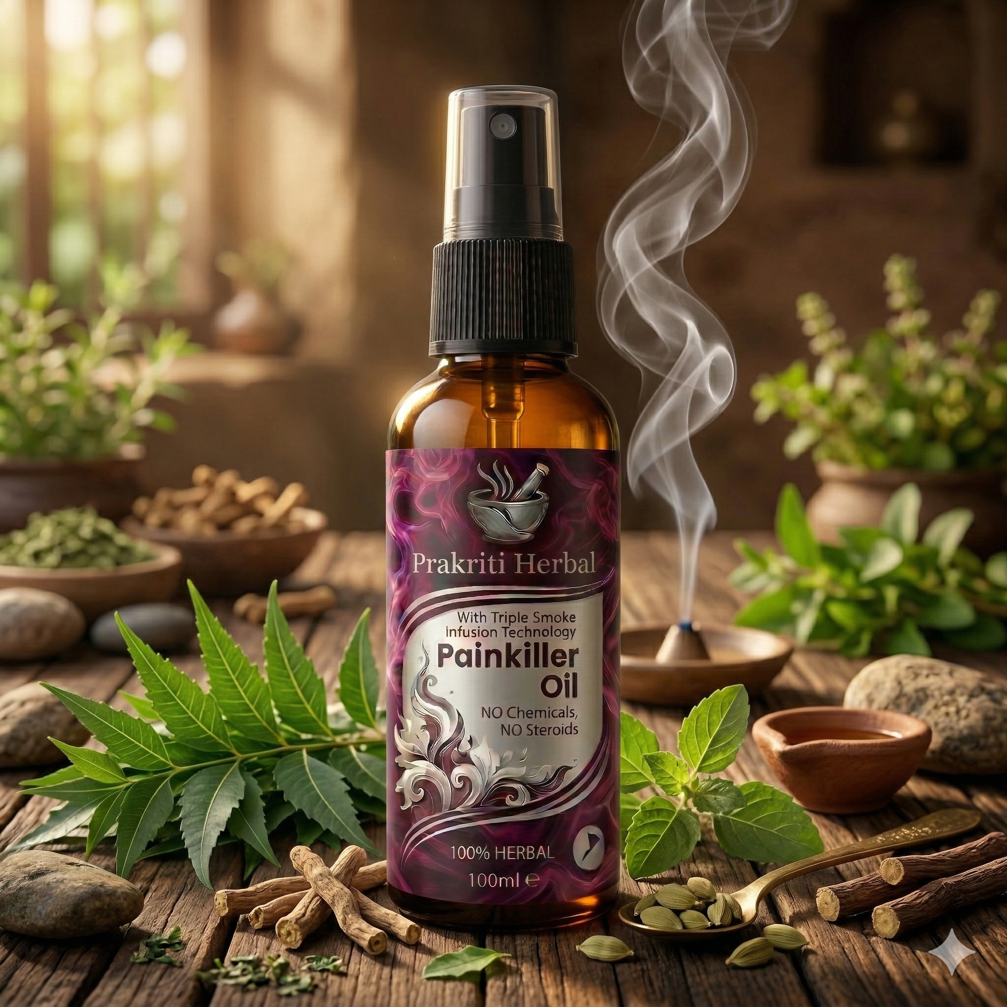 Prakriti Smoke Pain Relief & Massage Oil - 100% Working 🌿